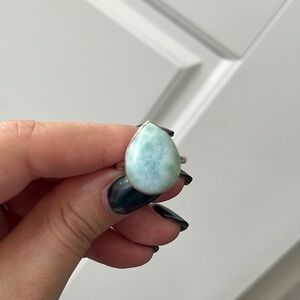Sterling Silver Larimar Ring